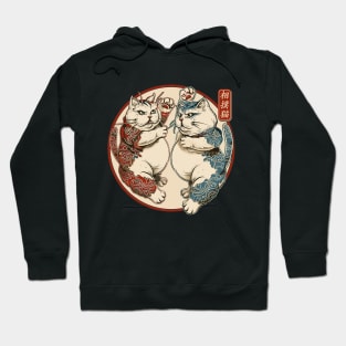 Japanese Sumo Wrestling Cats Men Women Kids Hoodie